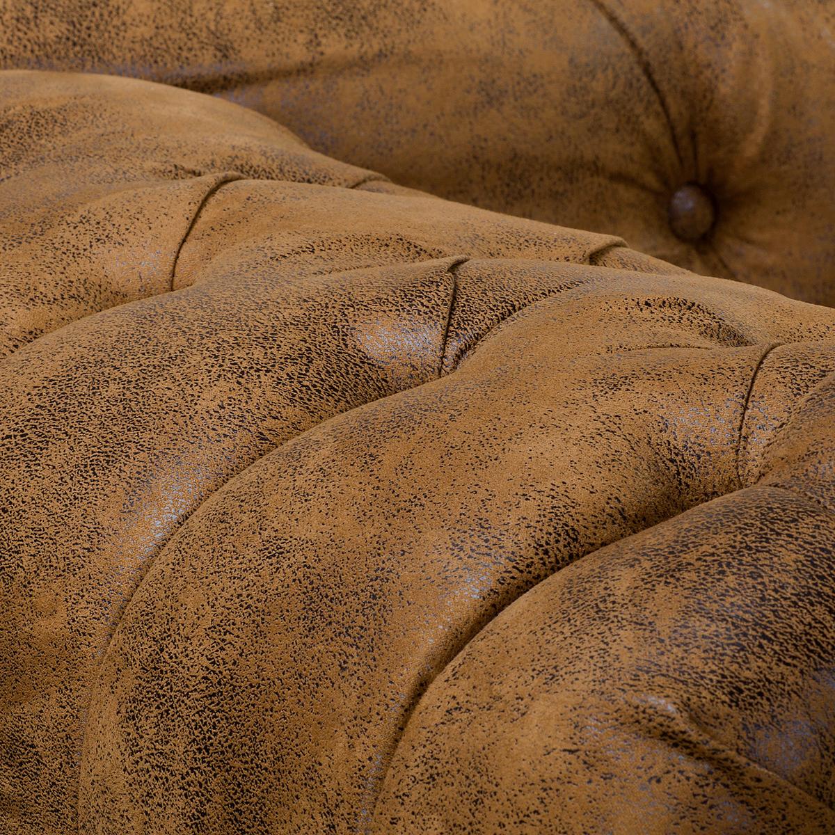 Récamiere Pako Cognac B: 185cm - Cognac/Braun, Design, Textil (185/93/75cm) - Livetastic