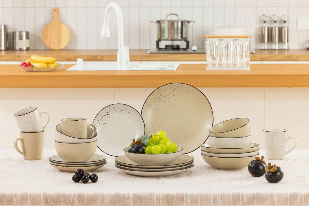 Kombiservice Sabrina - Beige/Creme, MODERN, Keramik - James Wood