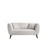 2-Sitzer-Sofa Colori Weiß Rücken Echt - Schwarz/Weiß, MODERN, Textil (172/83/88cm) - MID.YOU
