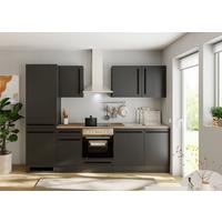 Küchenblock Jazz 8 280 Schwarz B: 280 cm - Eichefarben/Anthrazit, LIFESTYLE, Holzwerkstoff (280cm) - P & B