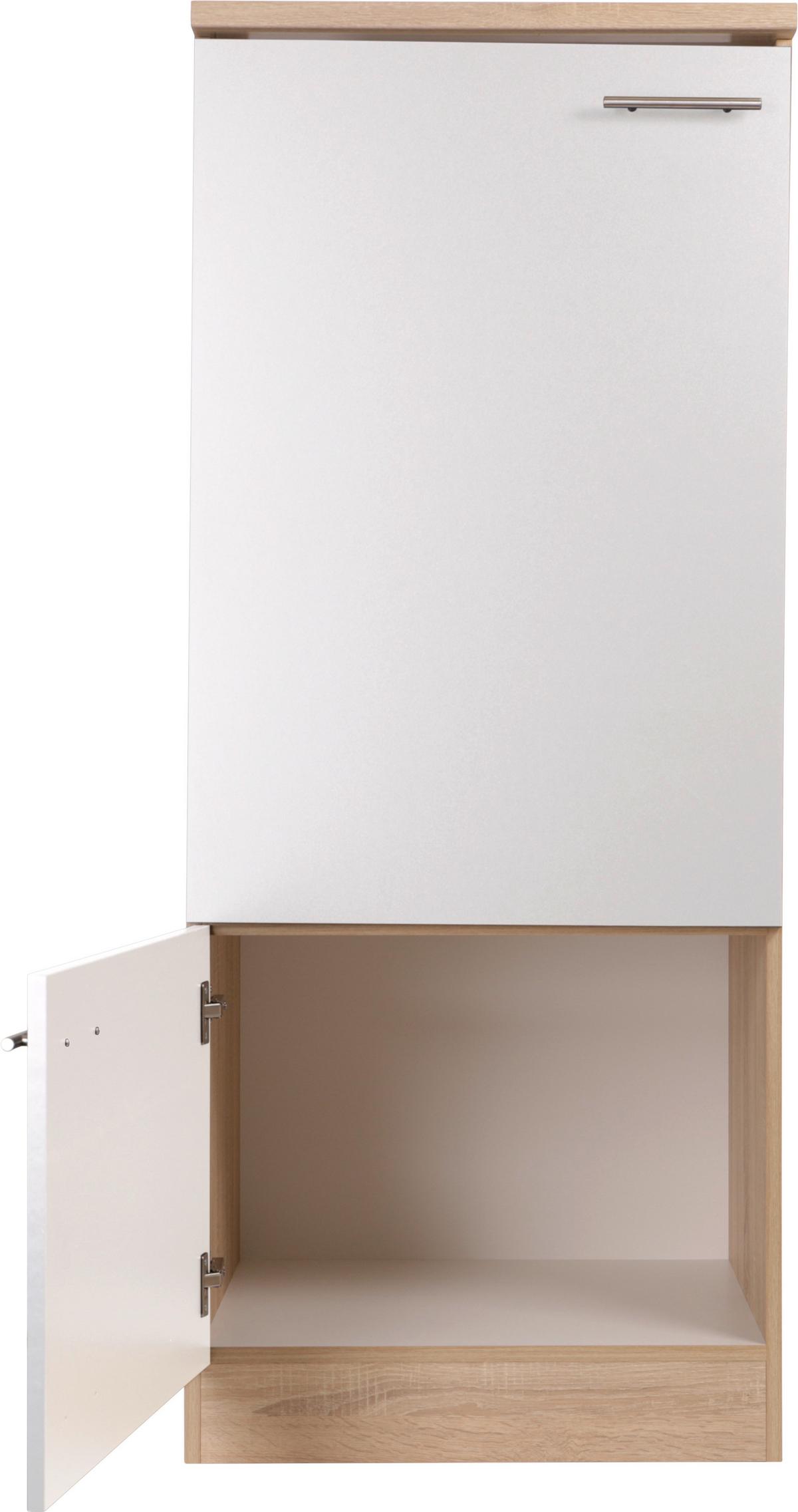 Geräteumbauschrank Merle Weiß, Eiche Dekor B:60cm - Eichefarben/Weiß, Basics, Holzwerkstoff (60/144,8/60cm) - Respekta