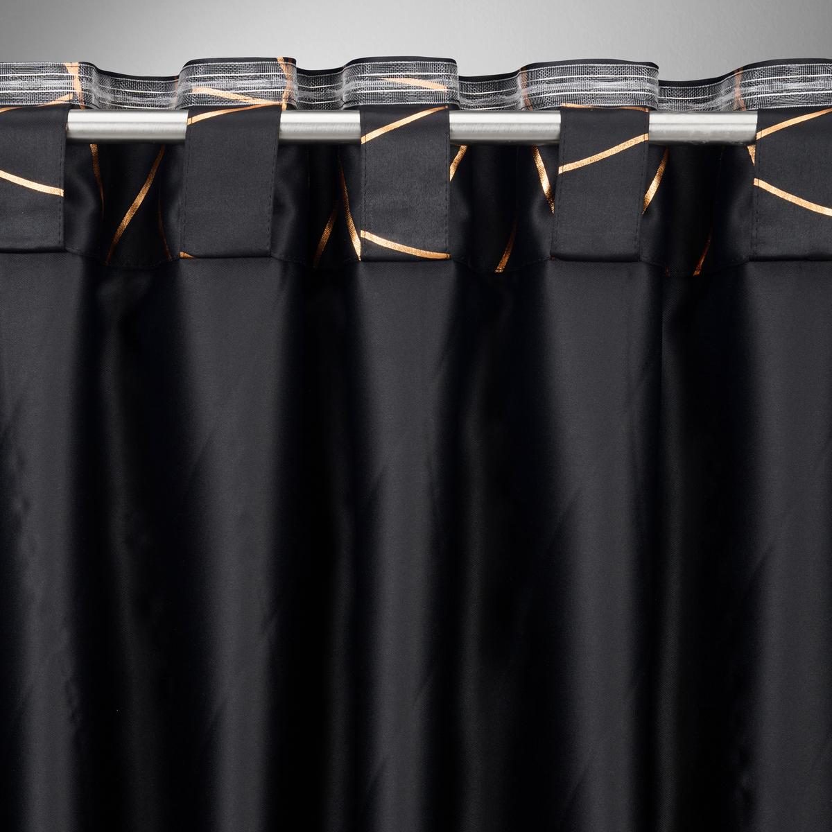 ZATEMŇOVACÍ ZÁVES Glamour, 140/245 cm - čierna/medená, Lifestyle, textil (140/245cm) - Mömax