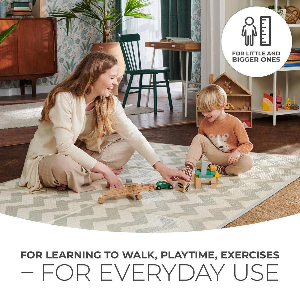 Spieldecke Matty 2 Multicolour,b/h/t: 197x1x147cm - Multicolor/Weiß, Basics (197/1/147cm) - Kinderkraft