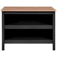 Barový stôl HELINA čierna/dub Artisan - čierna/biela, Konventionell, drevo/kompozitné drevo (124/91,5/75cm)