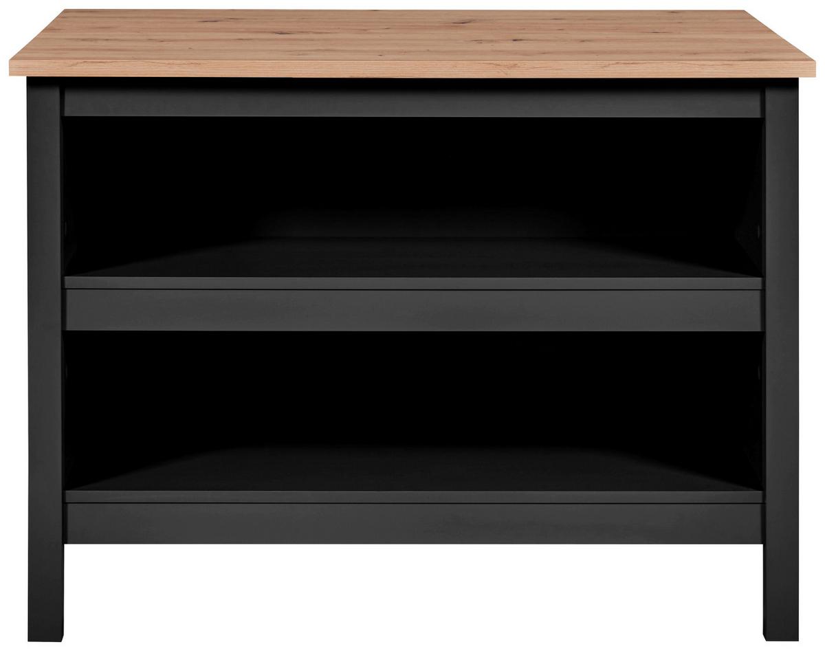 Barový stôl HELINA čierna/dub Artisan - čierna/biela, Konventionell, drevo/kompozitné drevo (124/91,5/75cm)