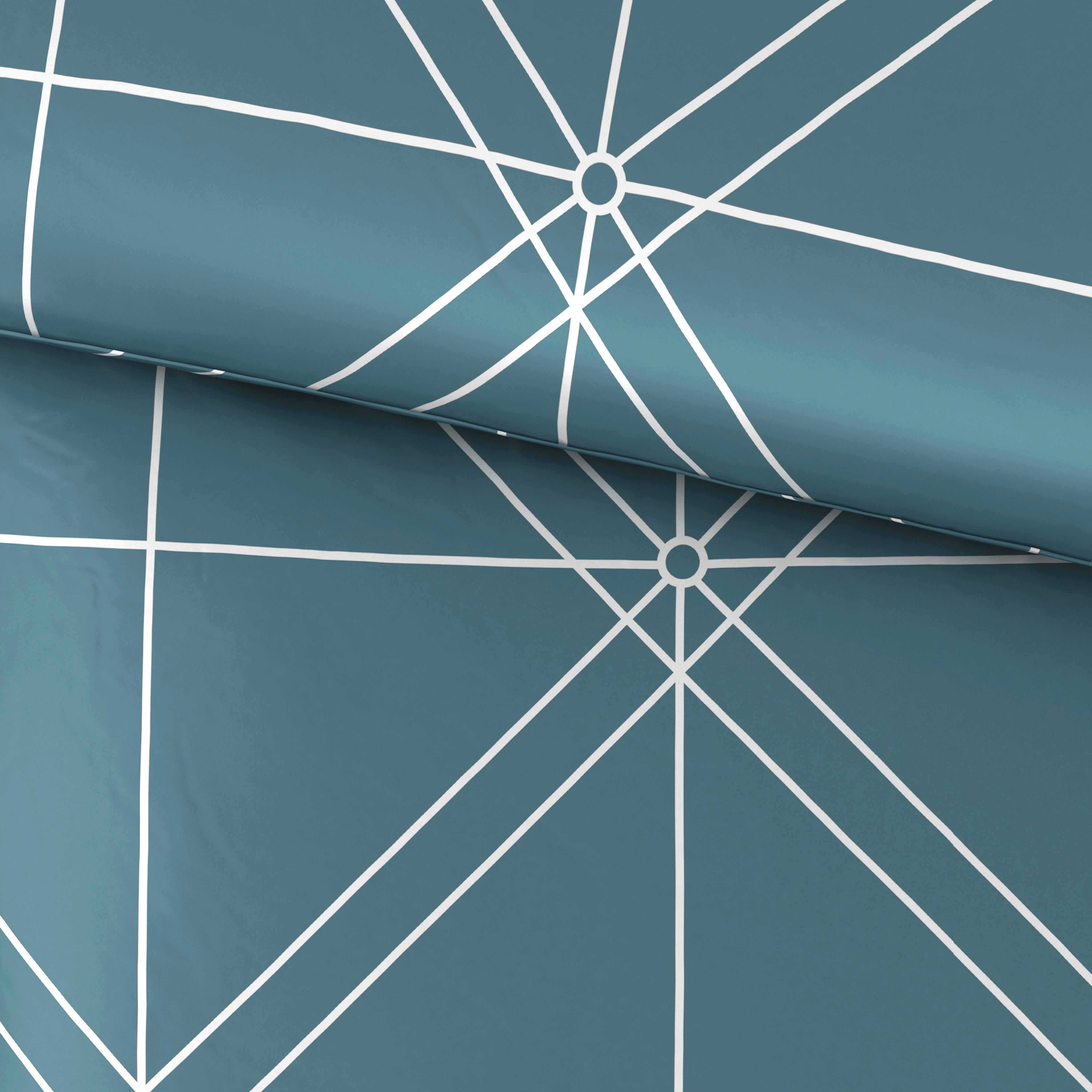 Satin Bettwäsche 140x200 Cm Chalene Baumwolle Rauchblau - Blau, ROMANTIK / LANDHAUS, Textil (140/200cm) - James Wood