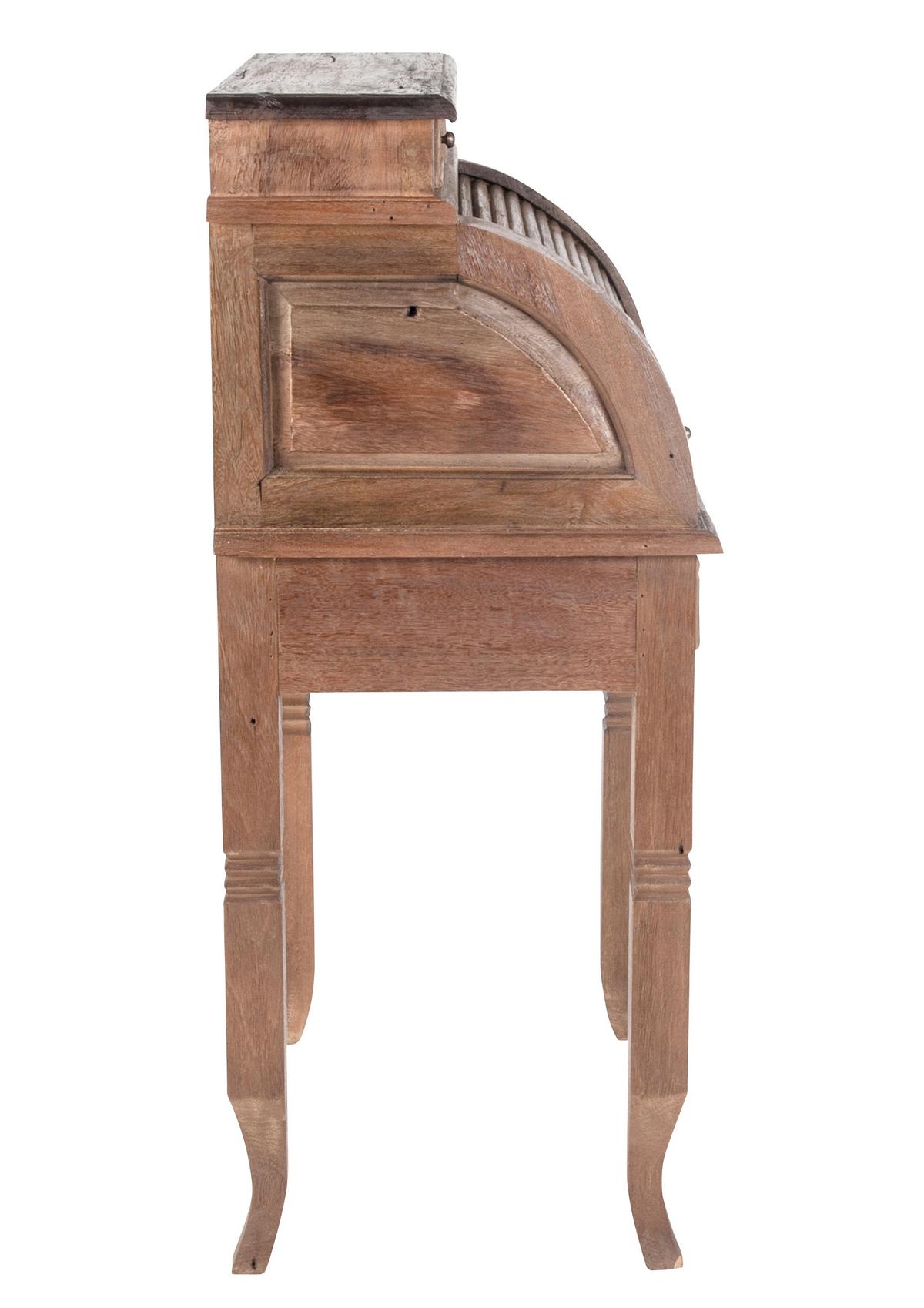 Sekretär Teakholz B: 55cm - Naturfarben/Braun, Design, Holz (55/100/41cm) - MID.YOU