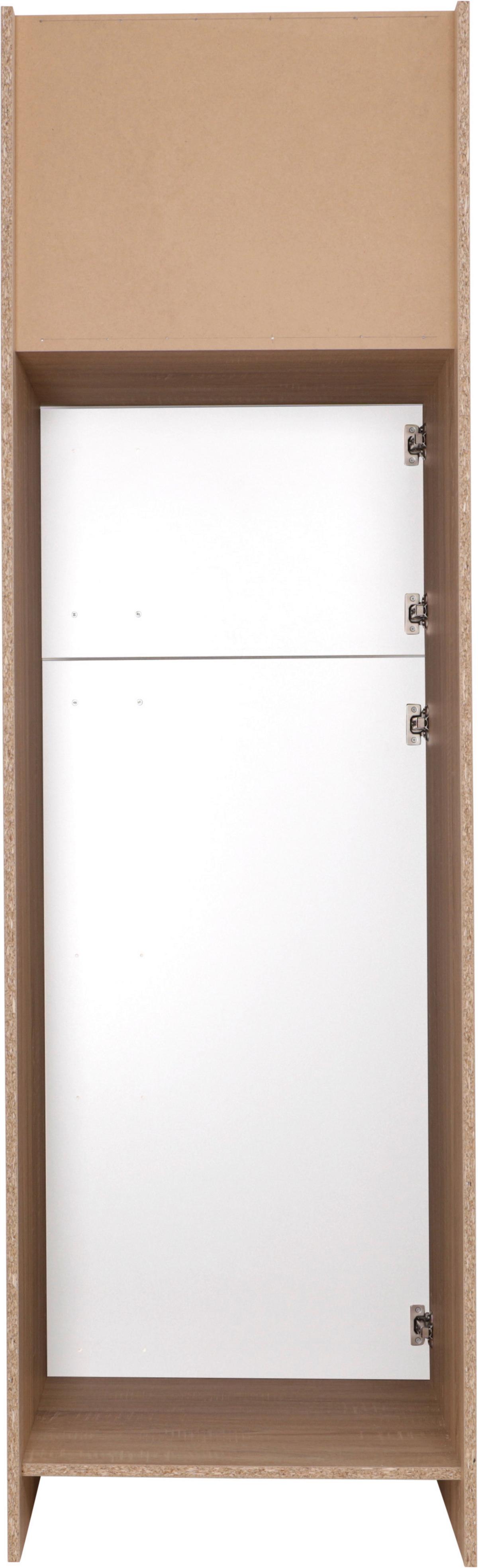 Geräteumbauschrank Merle Weiß, Eiche Dekor B:60cm - Eichefarben/Weiß, Basics, Holzwerkstoff (60/200/60cm) - Respekta