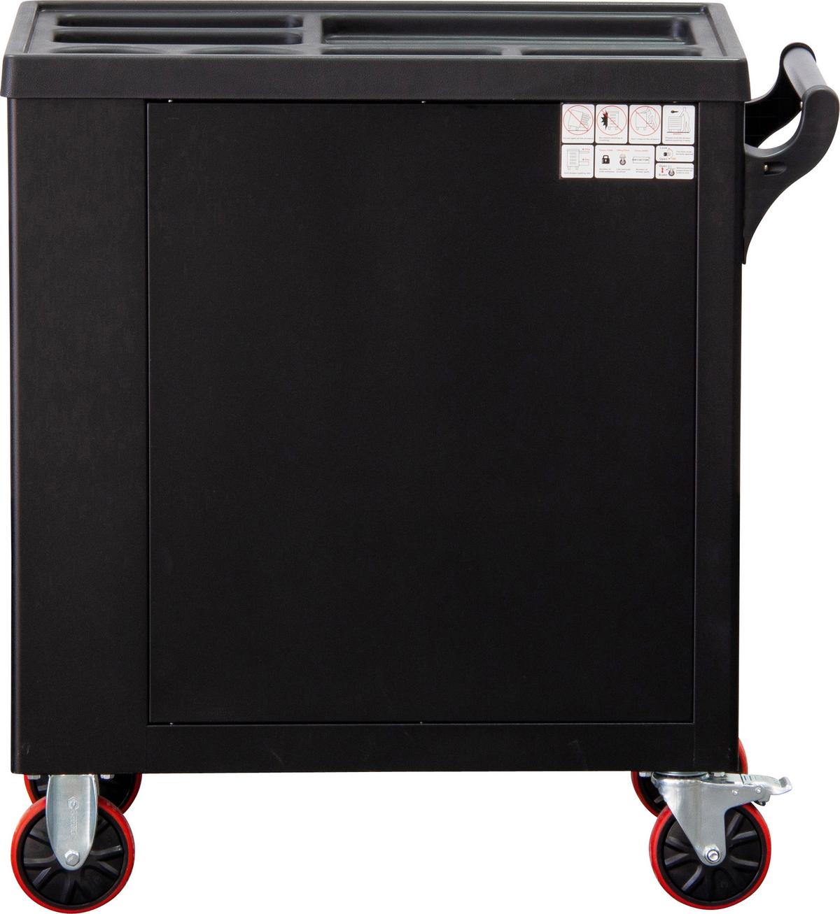 Werkstattwagen Leer Schwarz/Rot B: 74,98 cm - Rot/Schwarz, Basics (74,98/87,97/45,5cm)