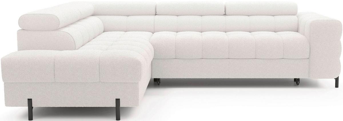 Ecksofa Ferucce Weiß S: 200x276 Cm - Schwarz/Weiß, Design, Textil (200/276cm) - MID.YOU