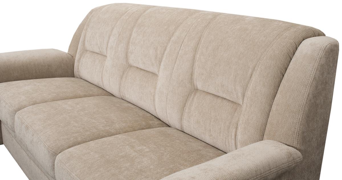 Třímístná pohovka RAFAEL, béžová - černá/béžová, Trend, textil/plast (209/95/95cm)