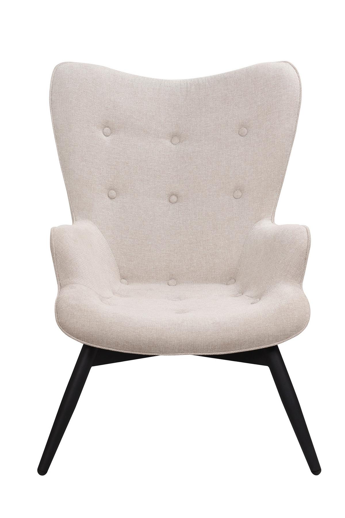 Sessel Beige B: 80 Cm - Beige/Schwarz, MODERN, Textil (80/92/99cm) - Livetastic