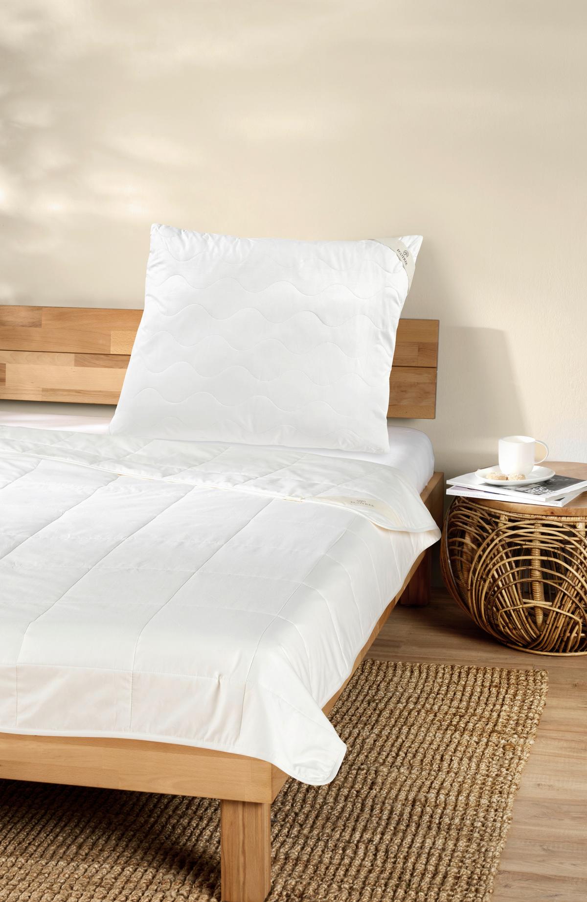 Vankúš pod hlavu Bamboo, 70/90cm - biela, Modern, textil (70/90cm) - Mömax