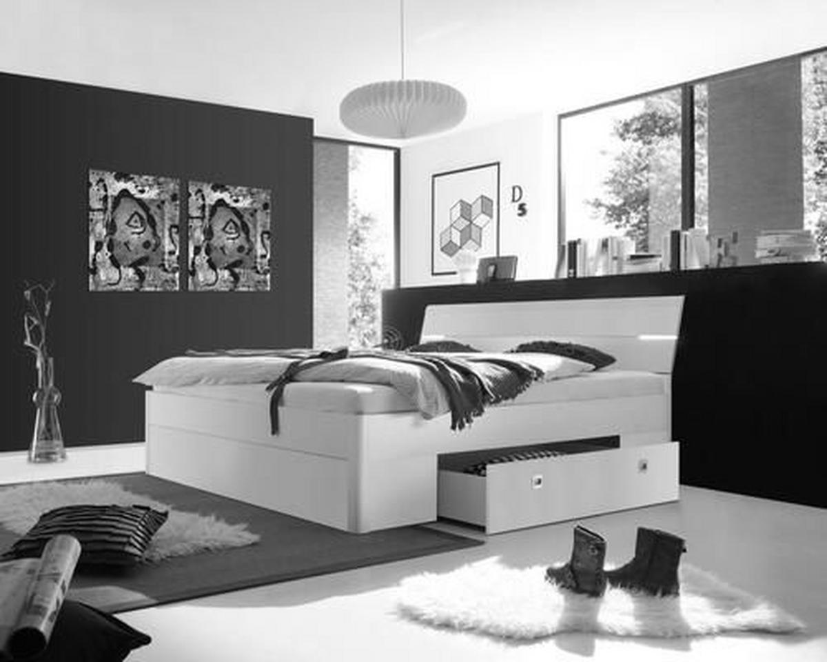 Bett Inkl. Laden + Led 140x200 Mars, Eiche Dekor - Eichefarben/Eiche San Remo, MODERN, Holzwerkstoff (140/200cm) - MID.YOU