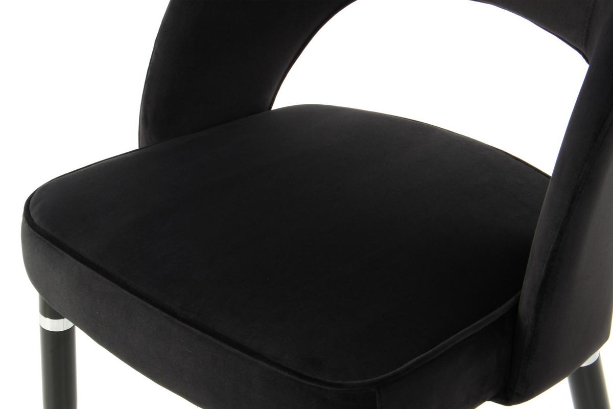 Stuhl-Set Courtney 525 - Silberfarben/Schwarz, MODERN, Textil/Metall (58/83/56cm) - Kayoom