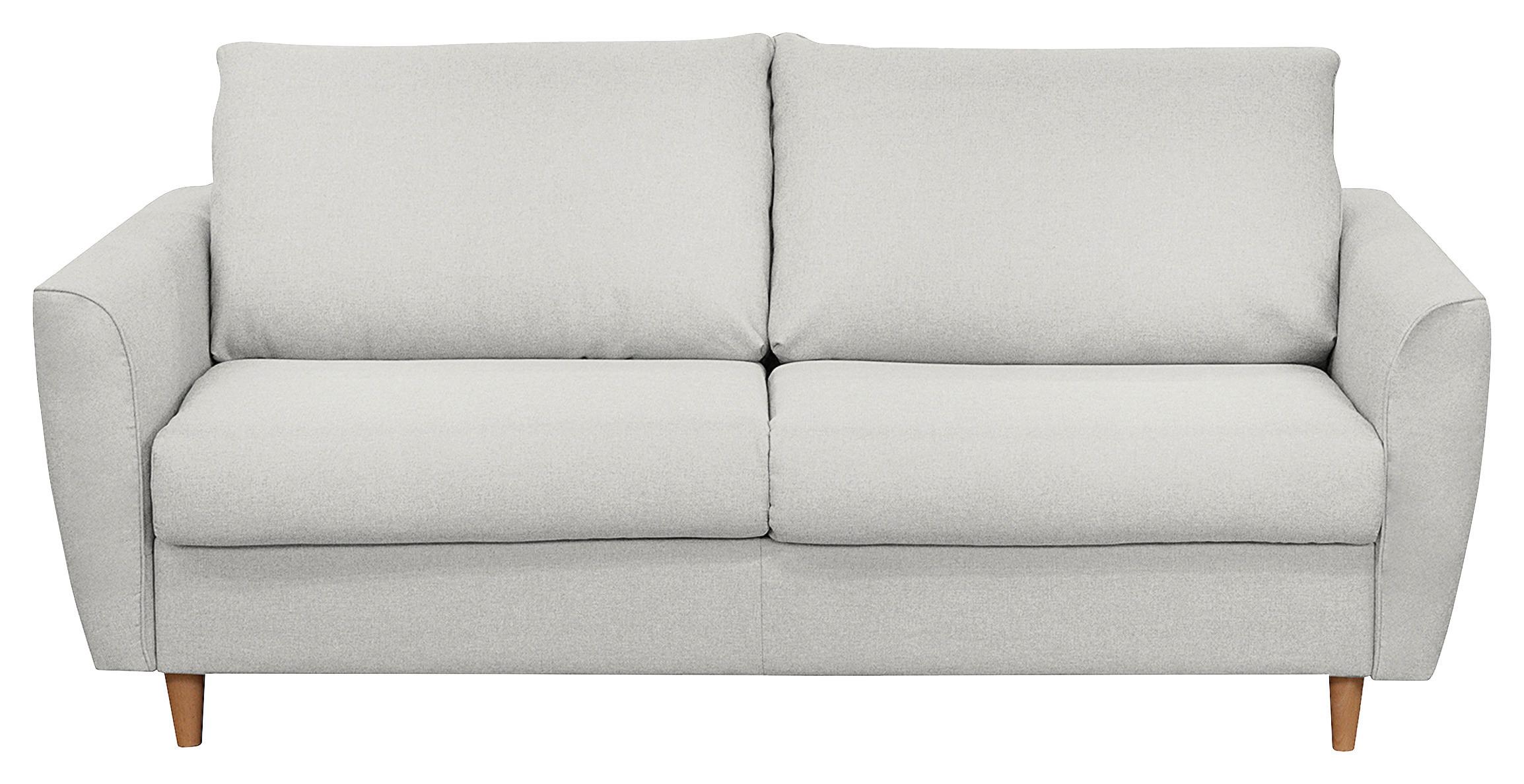Schlafsofa Winter Grau B: 195 cm - Buchefarben/Grau, Design, Textil (195/90/102cm) - Livetastic