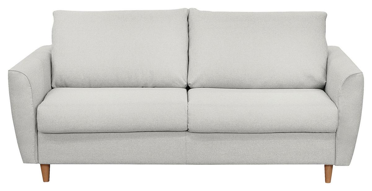 Schlafsofa Winter Grau B: 195 cm - Buchefarben/Grau, Design, Textil (195/90/102cm) - Livetastic