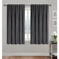 Vorhang mit Schlaufen Bianca 140x175 cm Anthrazit - Anthrazit, ROMANTIK / LANDHAUS, Textil (140/175cm) - James Wood