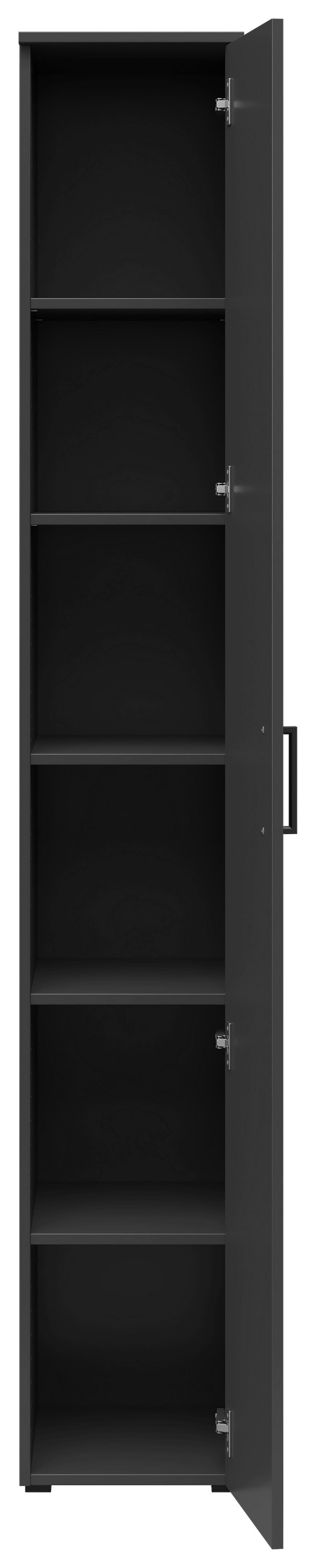 Szekrény Multistauraum - grafitszürke, Modern, faalapú anyag (30/195/40cm) - Carryhome