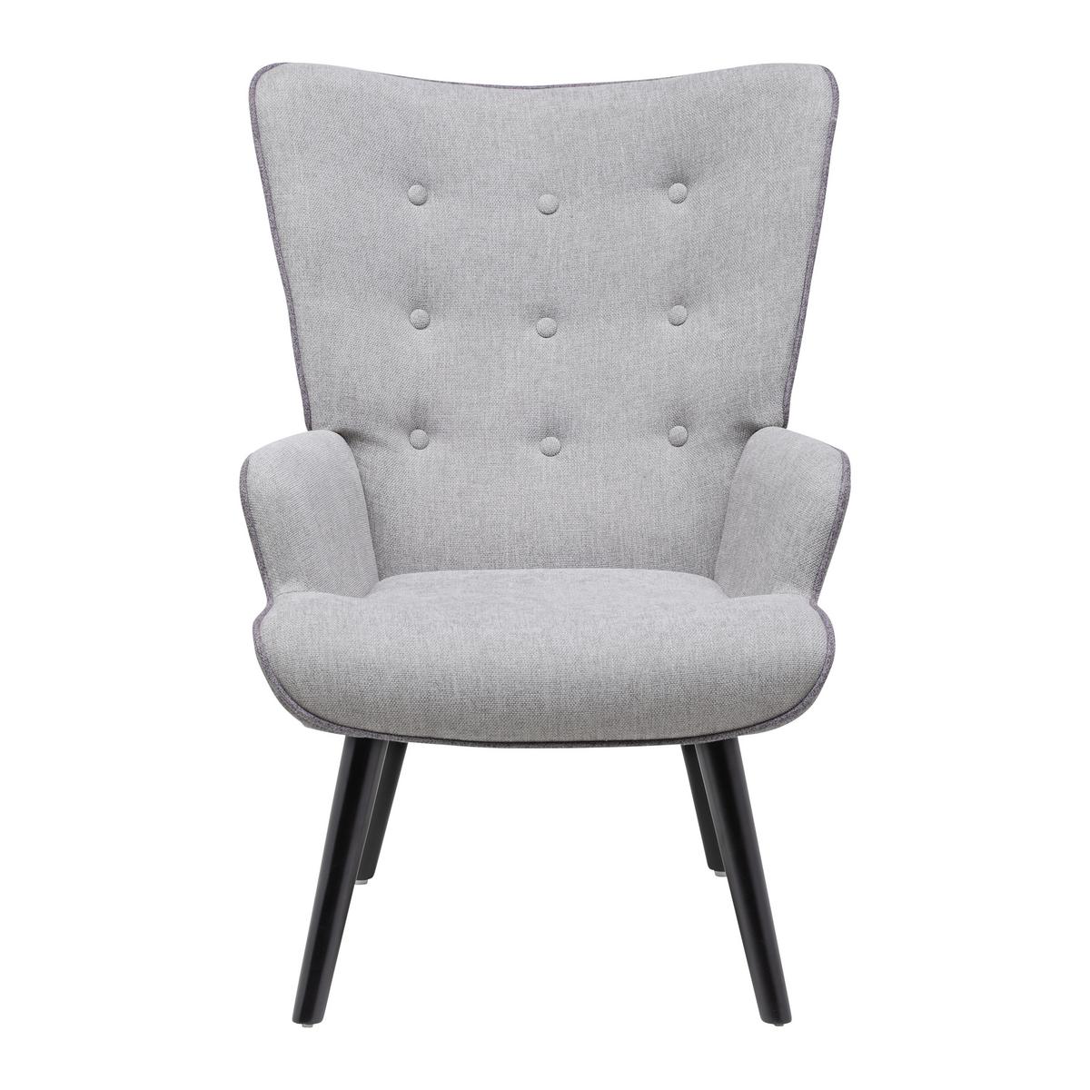 Relaxačné kreslo sivé CHESTER - čierna/svetlosivá, Modern, kov/drevo (66/94/74cm) - Mömax