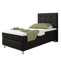 Boxspringbett 90x200 Cm Köln Plus - Silberfarben/Schwarz, KONVENTIONELL, Textil (90/115/210cm) - MID.YOU