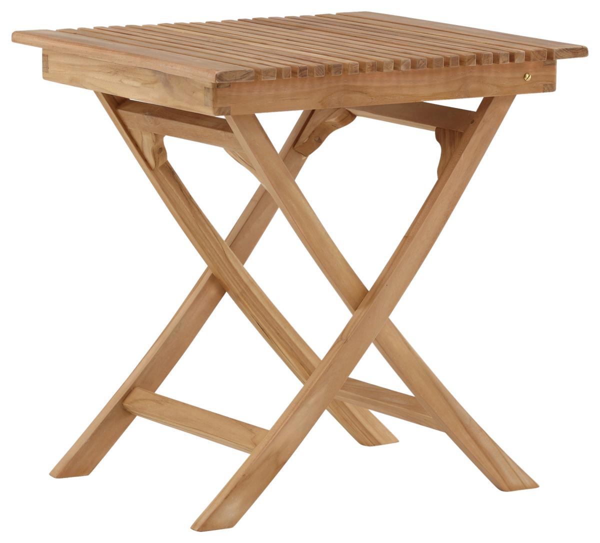 Gartentisch Klappbar Ghana Teakholz L 70 Cm - Teakfarben, KONVENTIONELL, Holz (70/70/75cm) - Gardenson