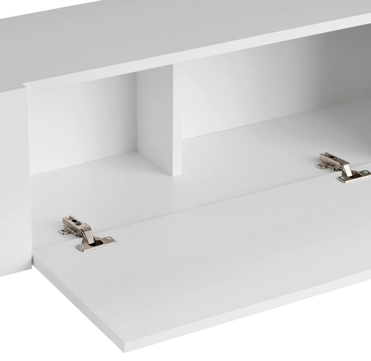 TV-ELEMENT Schwarz/Weiß B: 180cm - Schwarz/Weiß, MODERN, Holzwerkstoff (180/45/30cm)