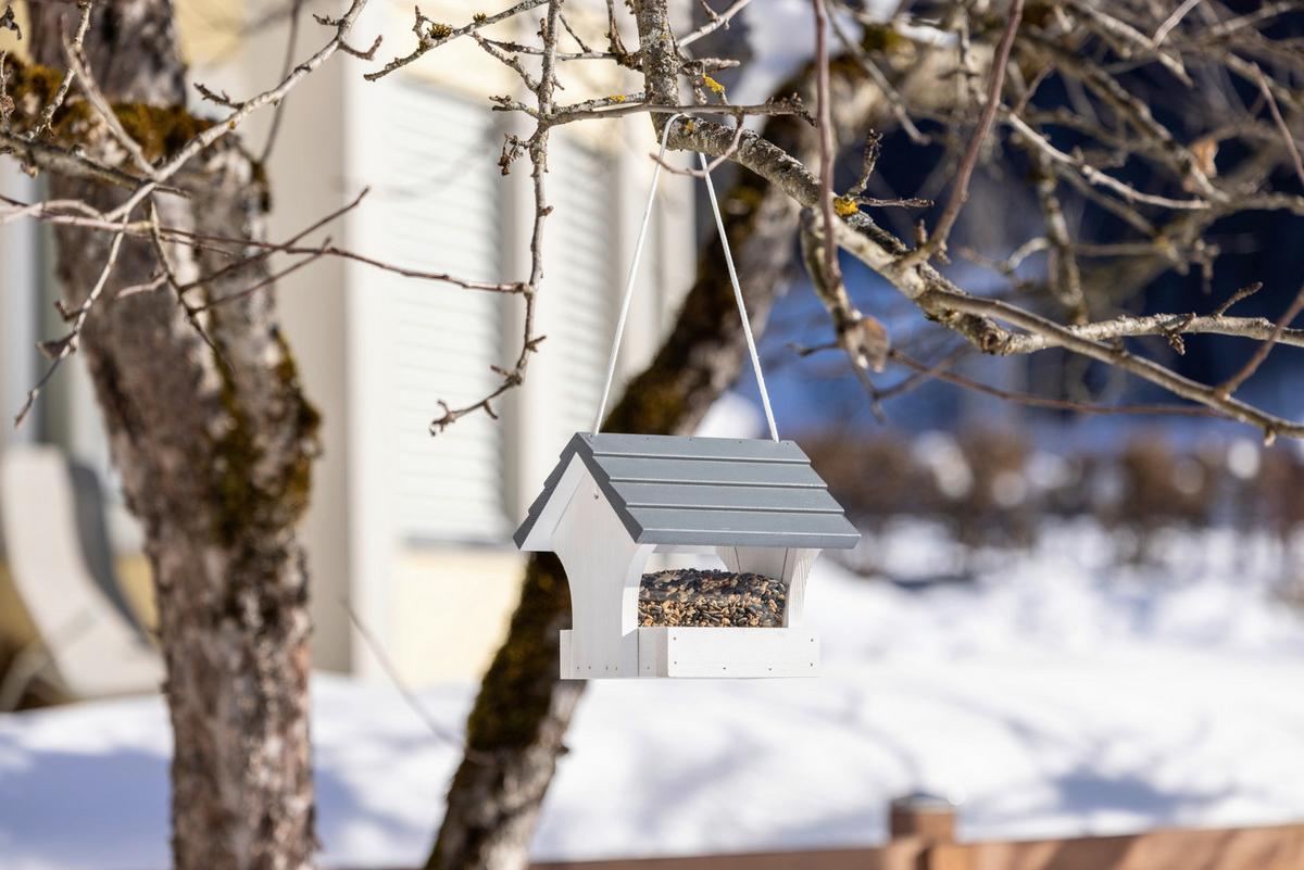 Vogelfutterhaus Sparber Kiefer - Weiß, Basics, Holz (17/20/21cm) - Windhager