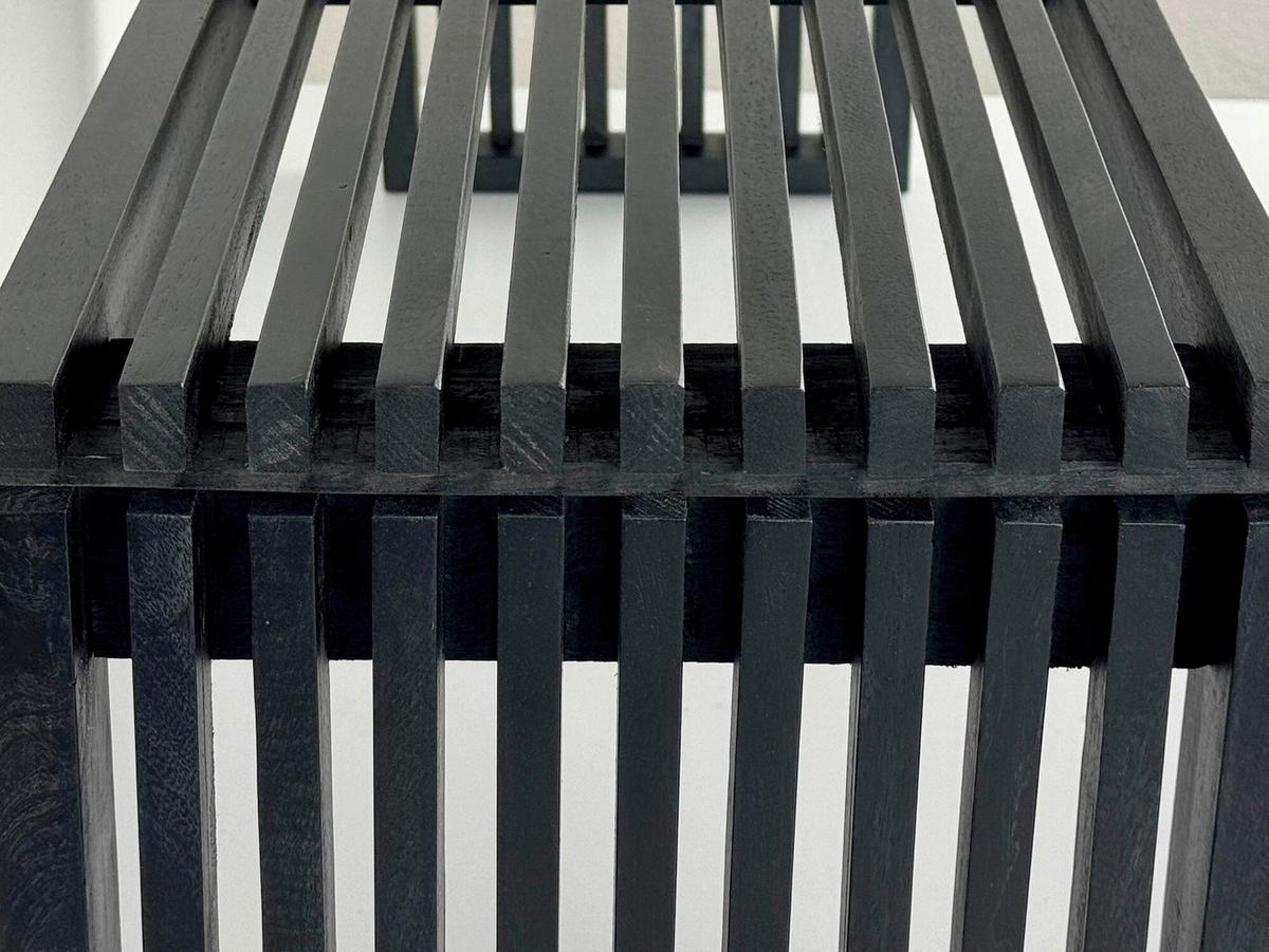 Sitzbank Schwarz B: 120 Cm - Schwarz, Design, Holz (120/45/35cm) - MID.YOU