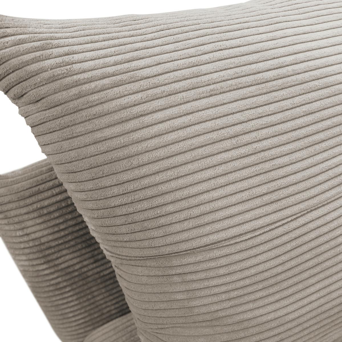 2-Sitzer-Sofa Yellow Mit Schlaffunktion Taupe Cord - Taupe/Schwarz, Design, Textil (154/93/85cm) - MID.YOU