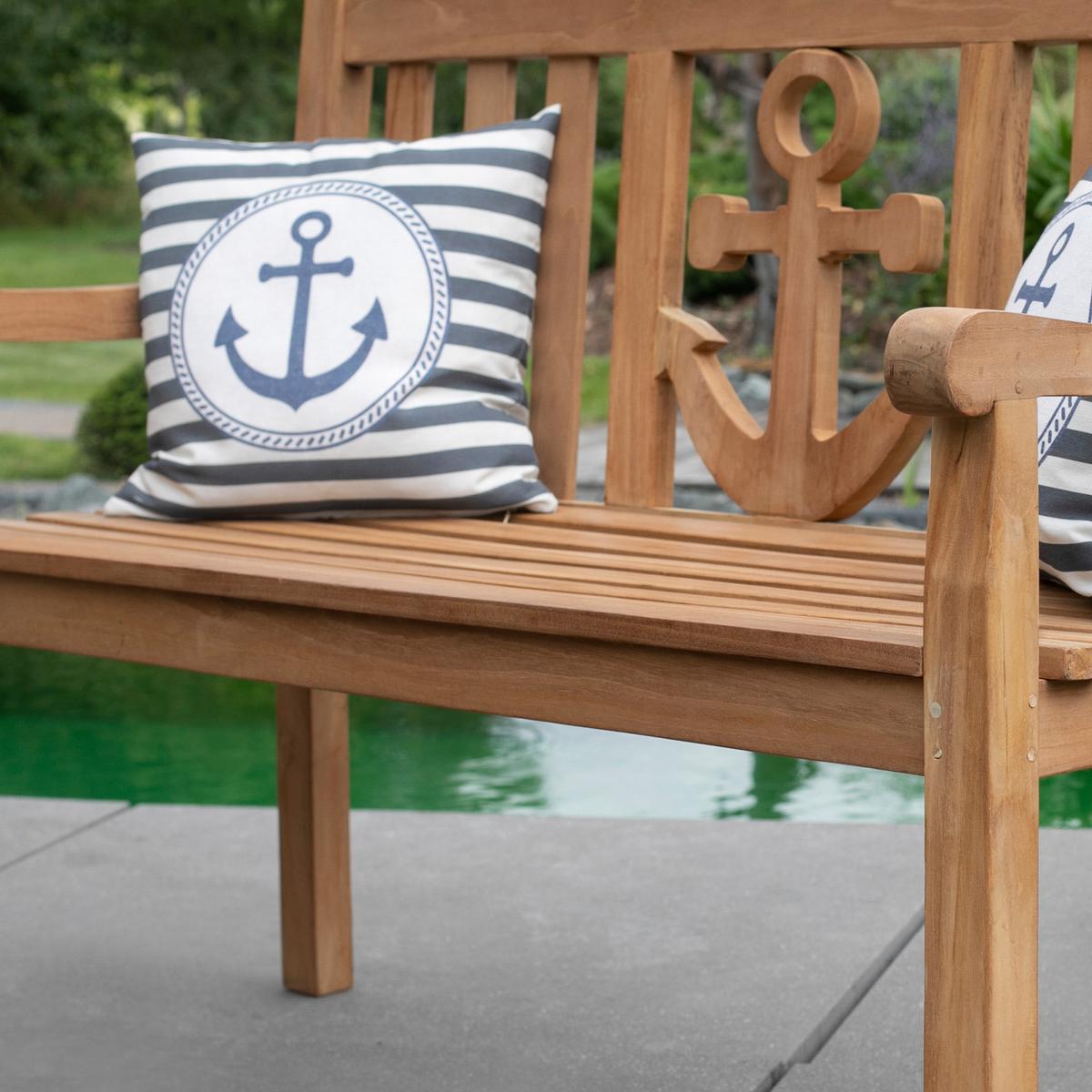 Gartenbank Teakholz 2-Sitzer Woodie - Teakfarben, Basics, Holz (120/89/60cm) - Gardenson