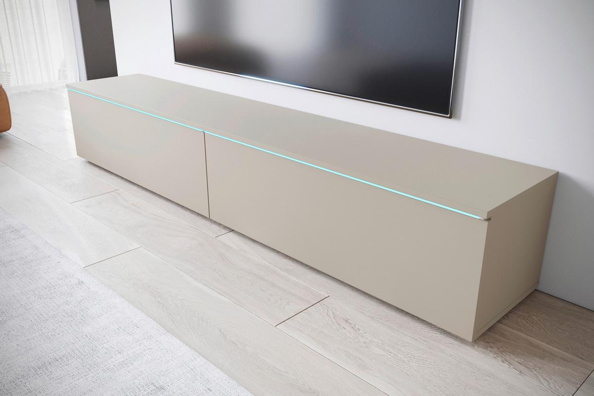 Lowboard Vera Kaschmir-Beige B: 180 cm - Kaschmir/Beige, Trend, Holzwerkstoff (180/30/33cm) - MID.YOU