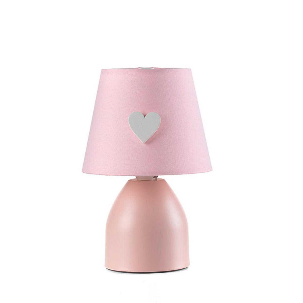 Kindertischleuchte 4929/L - Pink, Basics, Textil/Metall (13/19cm)
