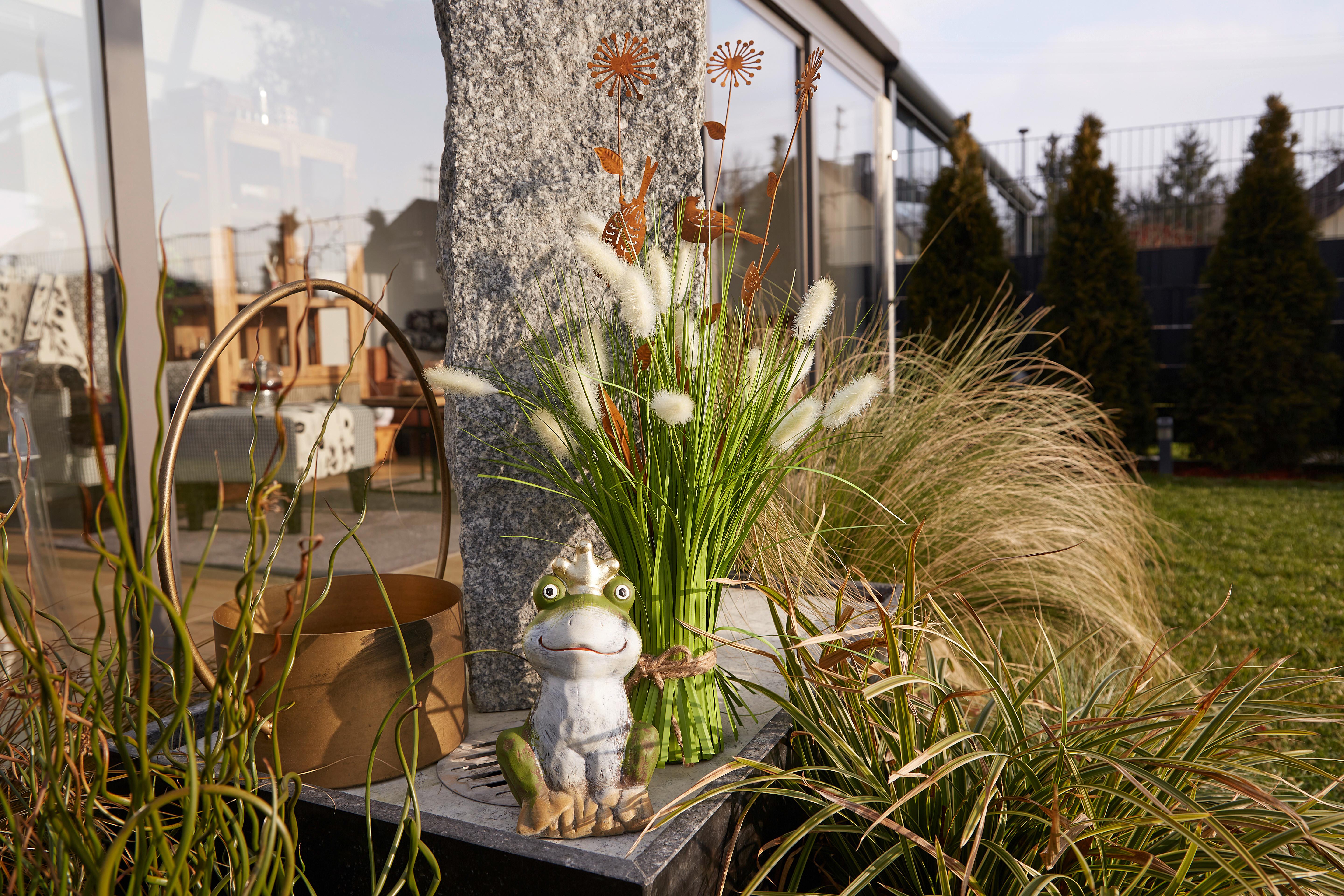 Gartenstecker Blumen und Vögel aus Metall