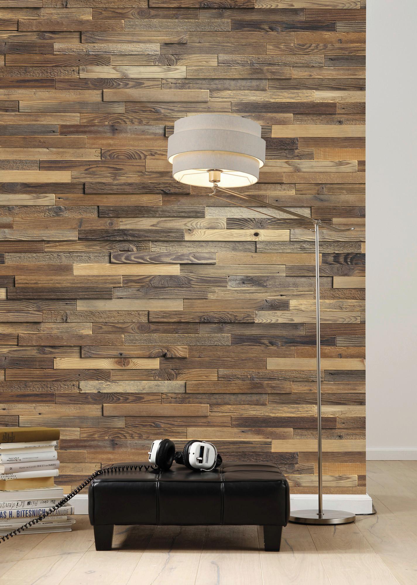Vliestapete Chalet - Braun, Basics (150/250cm) - Komar