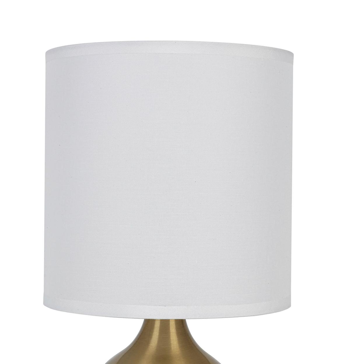 STOLNÍ LAMPA IRTI - bílá/barvy mosazi, Konvenční, kov/textil (15/28,5cm) - Mömax