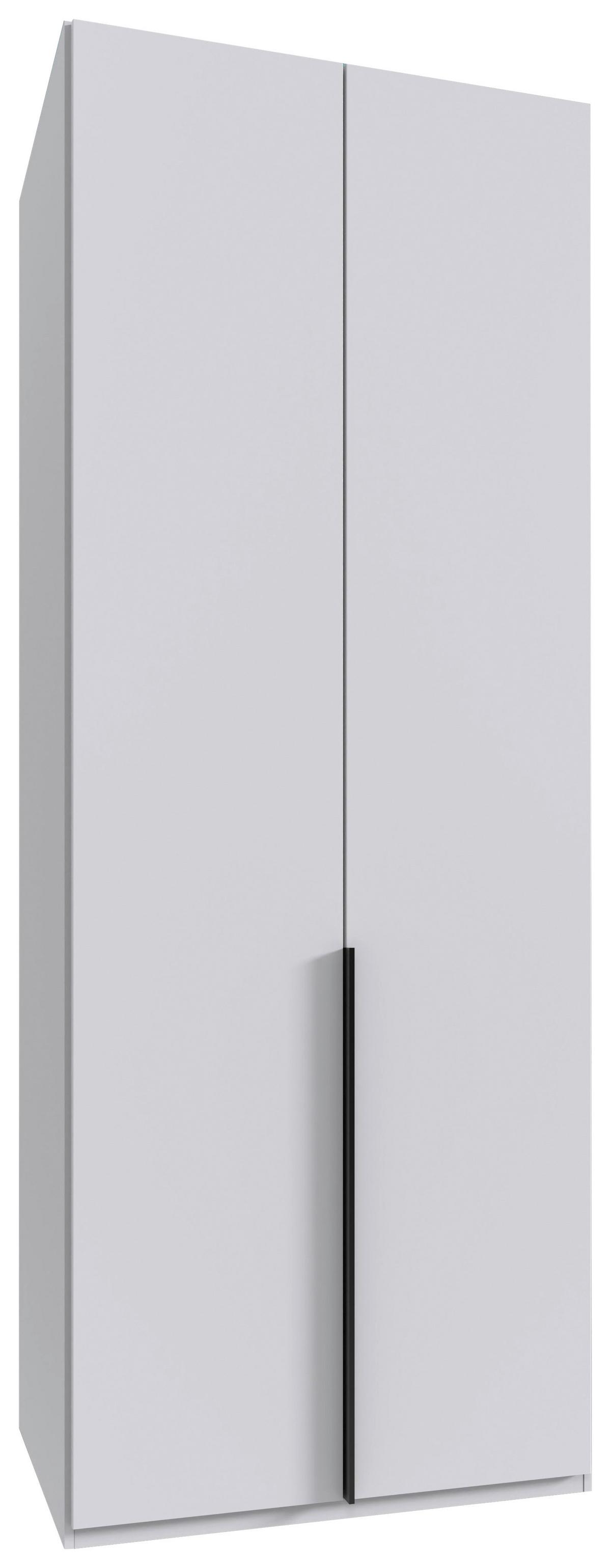 Drehtürenschrank Ny A Black, Weiß B: 90 Cm - Weiß, MODERN, Holzwerkstoff (90/236/58cm) - MID.YOU