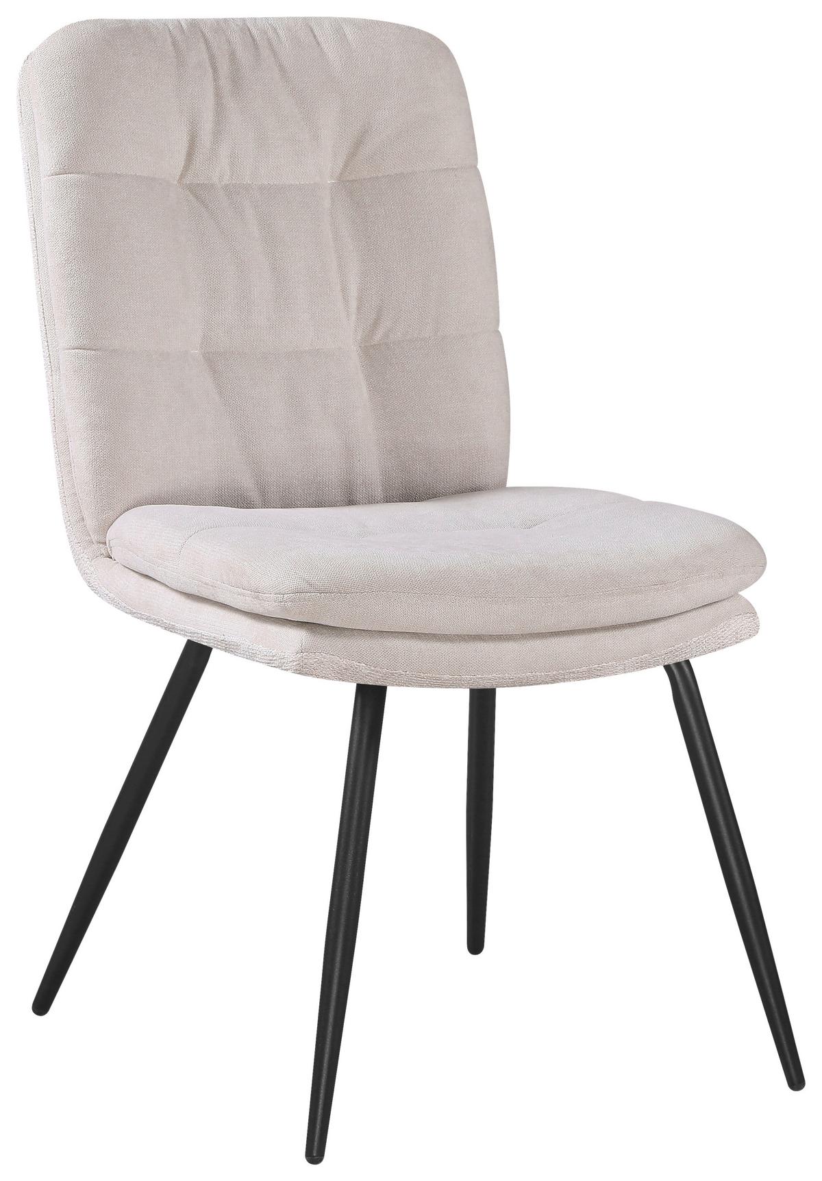 ŽIDLE NOVA - černá/béžová, Moderní, kov/textil (48/89/67cm) - Premium Living