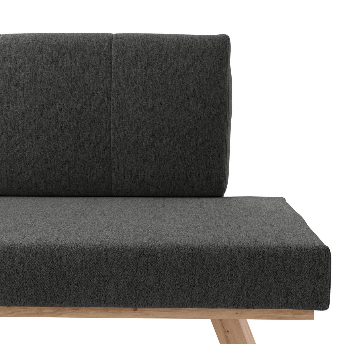 Eckbank Emma Ii - Eichefarben/Schwarz, KONVENTIONELL, Holzwerkstoff/Textil (140/160cm)