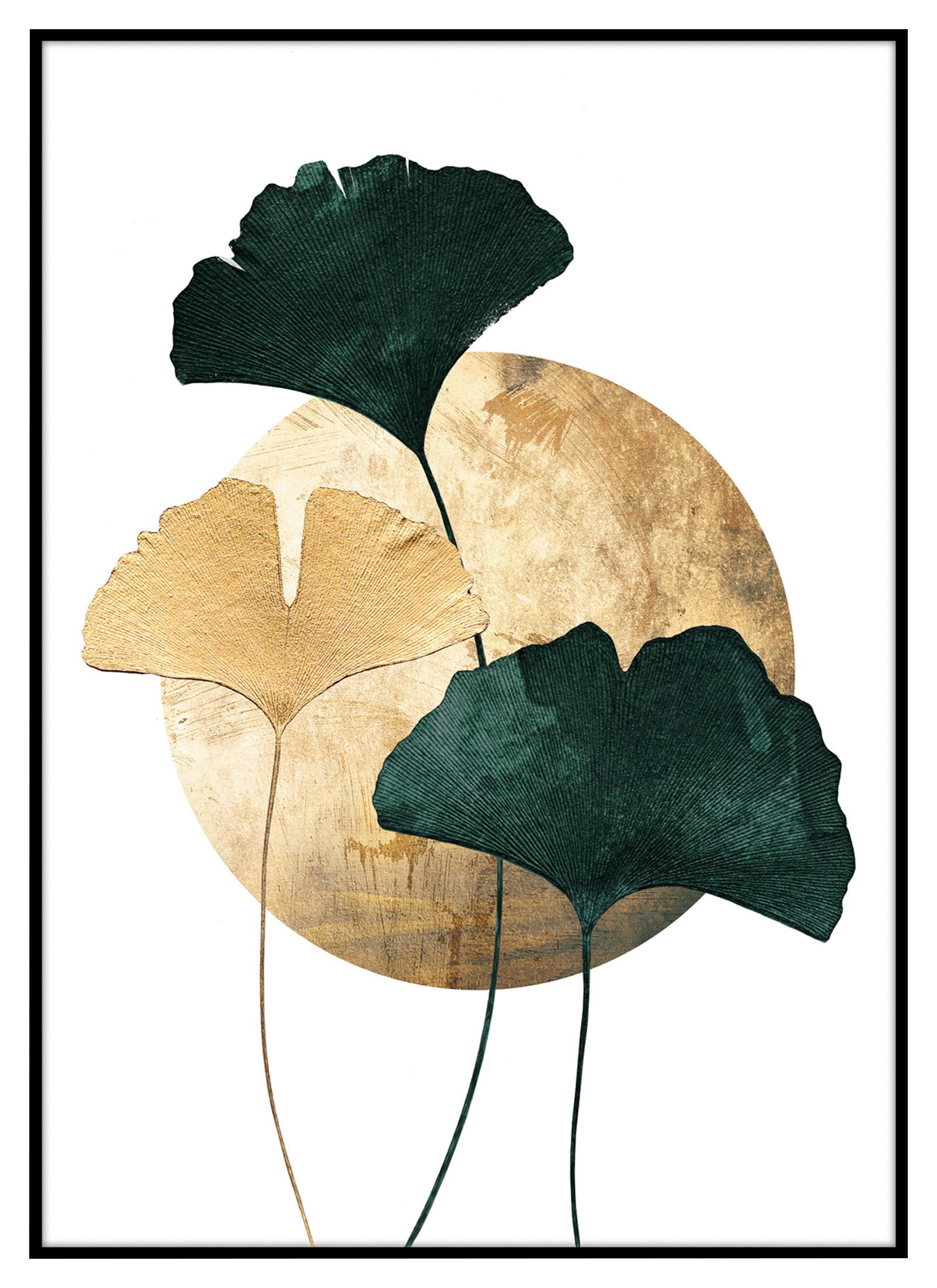 Obraz Elena, 50/70cm - čierna/zlatá, Modern, kompozitné drevo/papier (50/70cm) - Mömax