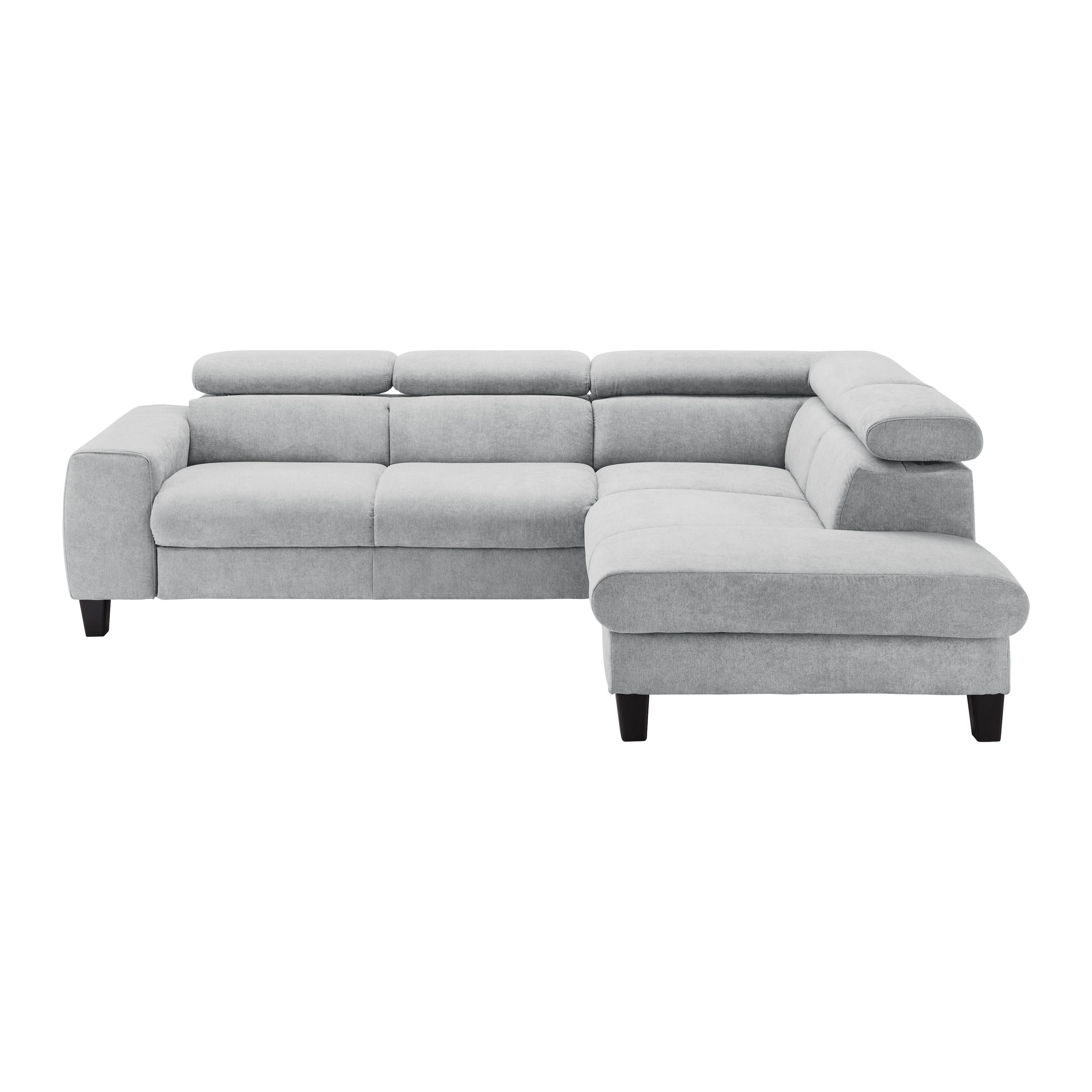 Sedací souprava Malibu světlošedá - světle šedá, Moderní, dřevo/textil (249/88/207cm) - Bessagi Home