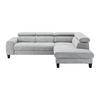 Sedací souprava Malibu světlošedá - světle šedá, Moderní, dřevo/textil (249/88/207cm) - Bessagi Home