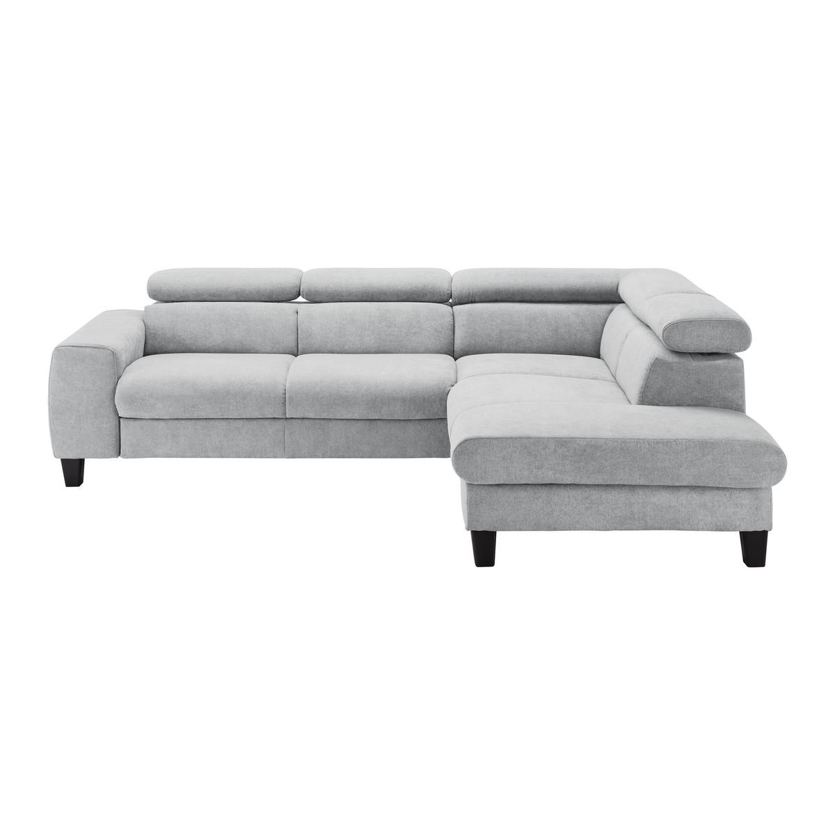 Sedací souprava Malibu světlošedá - světle šedá, Moderní, dřevo/textil (249/88/207cm) - Bessagi Home