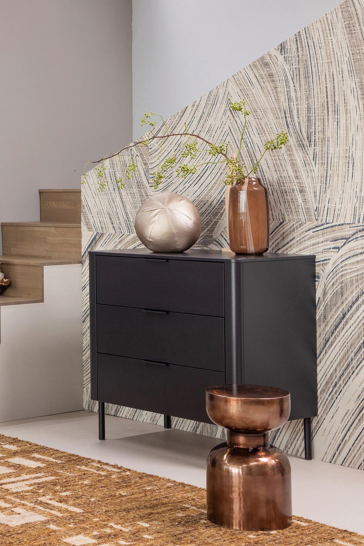 Kommode Gunnar Schwarz B: 94 Cm - Schwarz, Design, Holz (94/93/52cm) - Livetastic