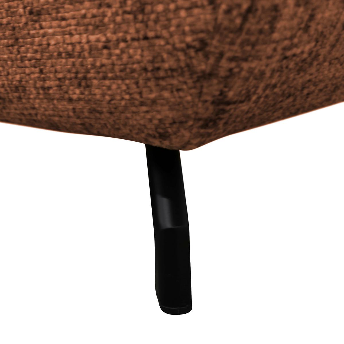 Ecksofa Imo Rostfarben 201x274 Cm - Rostfarben/Schwarz, Design, Textil (201/274cm) - MID.YOU