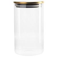 Dóza na potraviny Goldine, 0,65l - průhledné/barvy zlata, Romantický / Rustikální, kov/plast (8,8/15,5cm) - Mömax