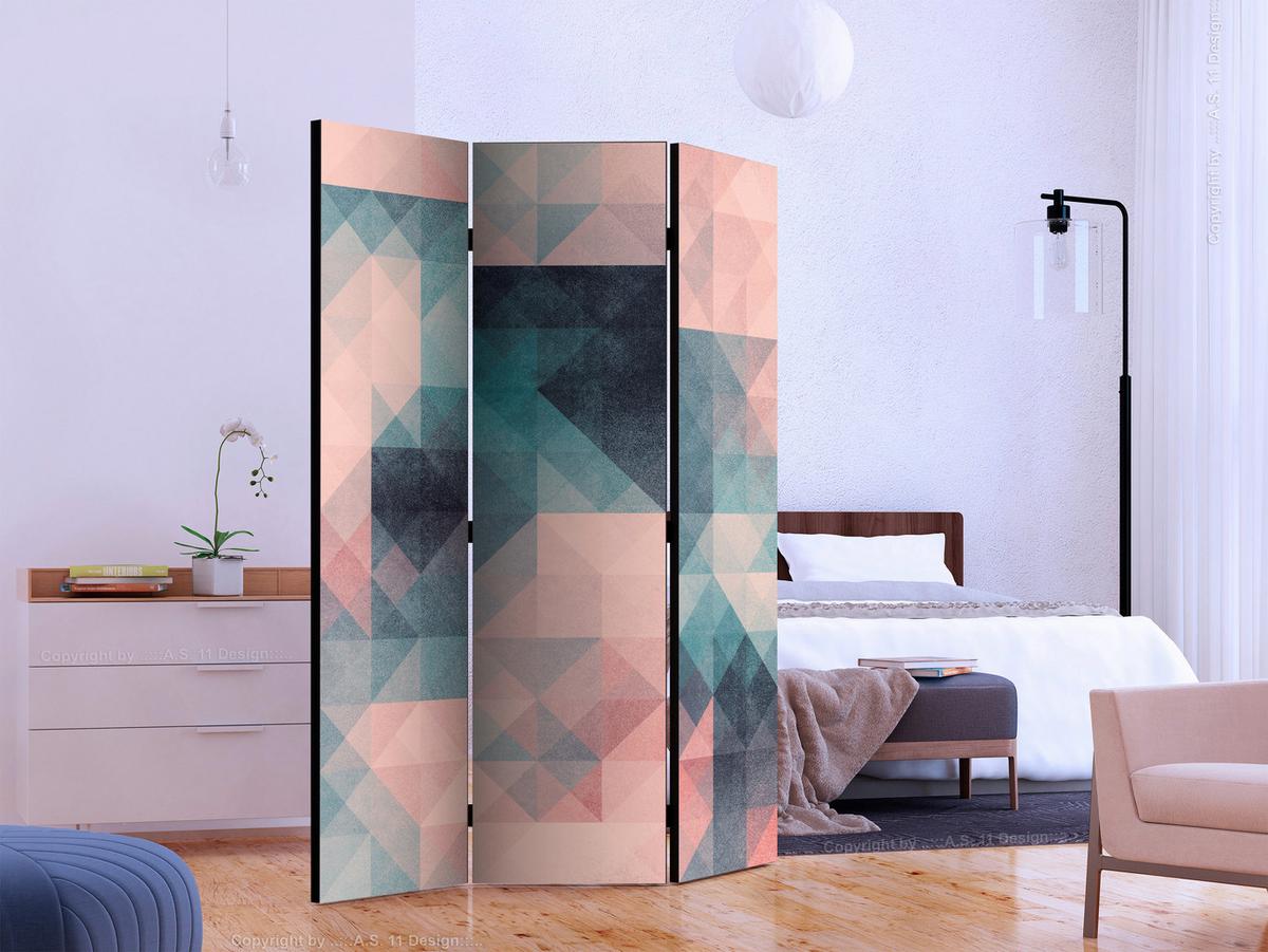 Paravent Multicolor B: 135 Cm - Multicolor, Basics, Holz/Textil (135/172/3cm) - artgeist