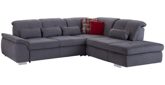 Ecksofa mit Schlaffunktion Paso, Webstoff - Chromfarben/Grau, MODERN, Textil (315/260cm) - Luca Bessoni