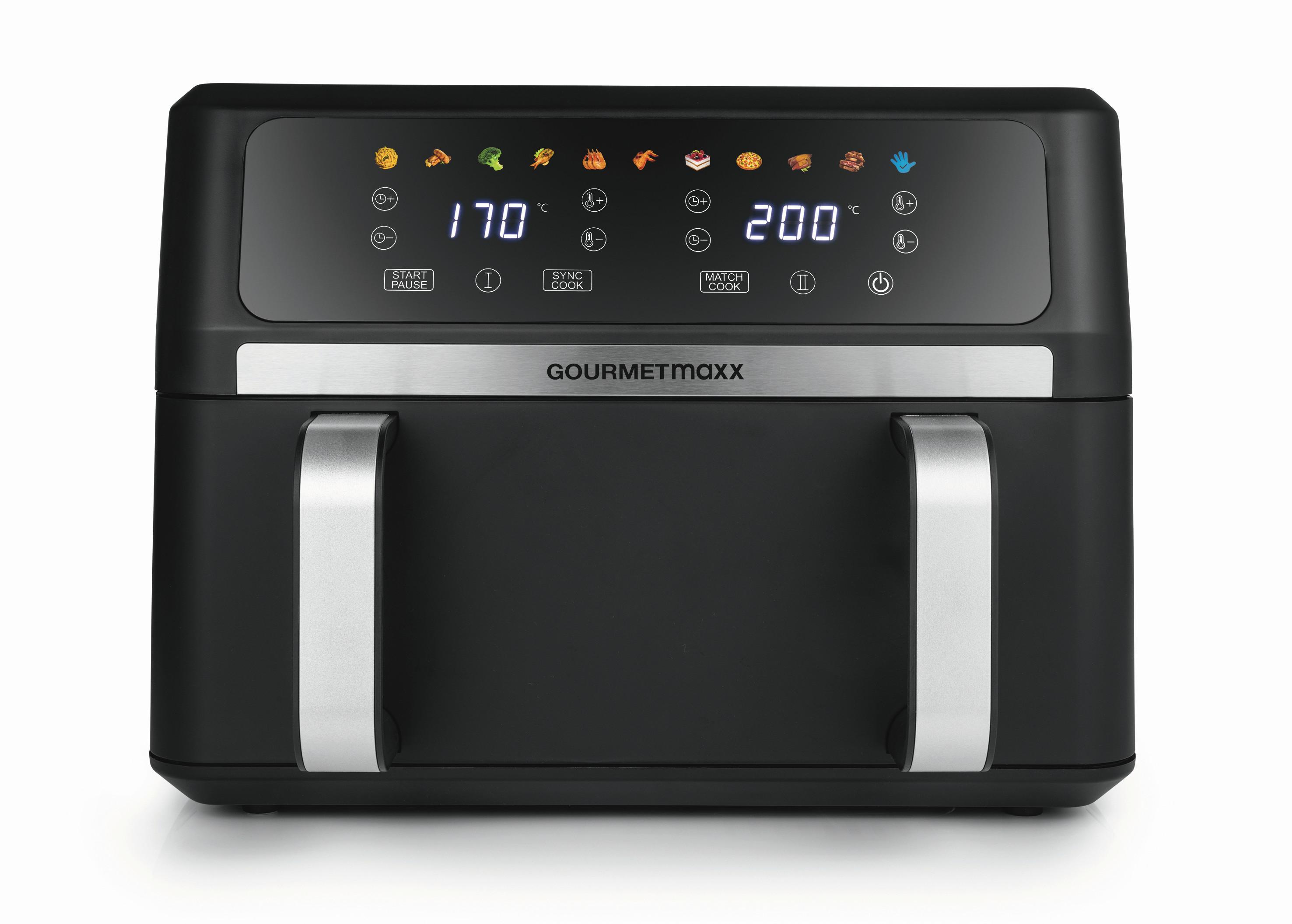 Heißluftfritteuse 16584 Gourmetmaxx - Edelstahlfarben/Schwarz, Basics, Kunststoff/Metall (40,5/35,4/29cm)