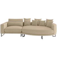 Bigsofa Natalia Beige S: 150x283 cm - Beige/Schwarz, Design, Textil (150/283cm) - Livetastic